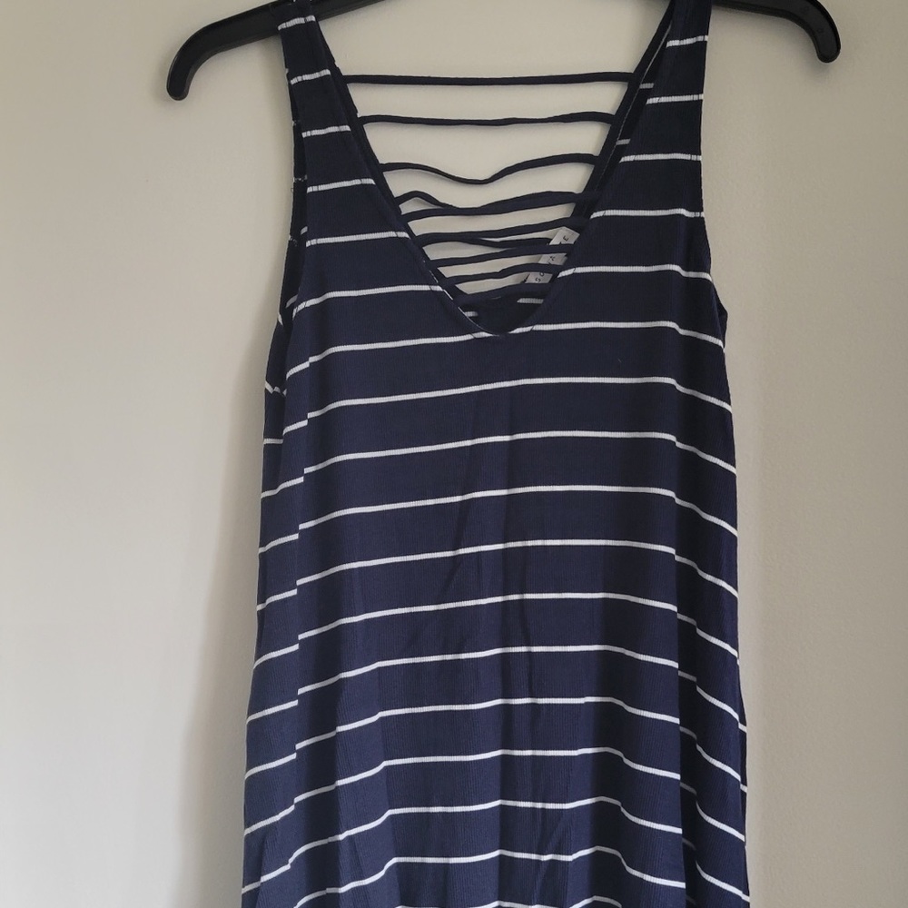 Socialite navy/white mini dress, size S